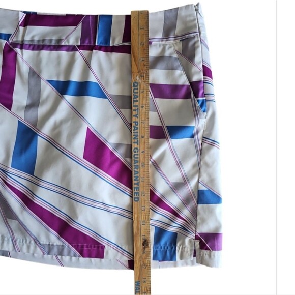 Adidas ClimaCool Golf Tennis Activewear Geo Patterned Woven Skort 10.5" Sz 8 - Picture 14 of 16
